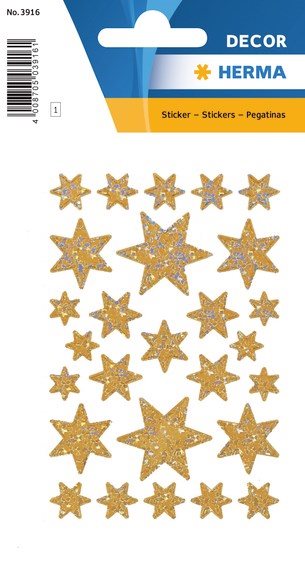 Stickers Herma Decor Stjärna Guld