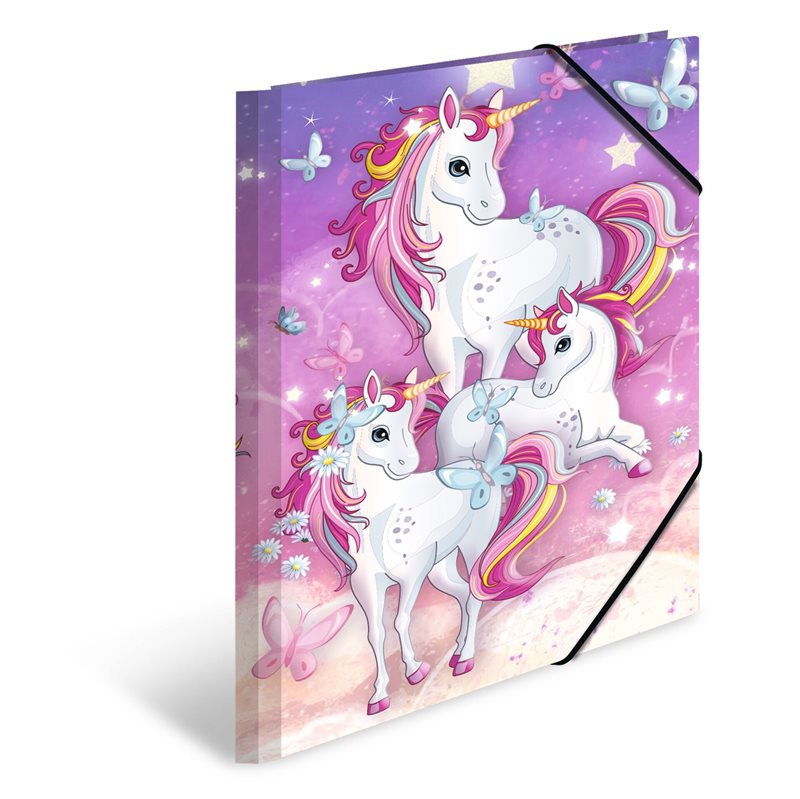Gummibandsmapp A4 Unicorn