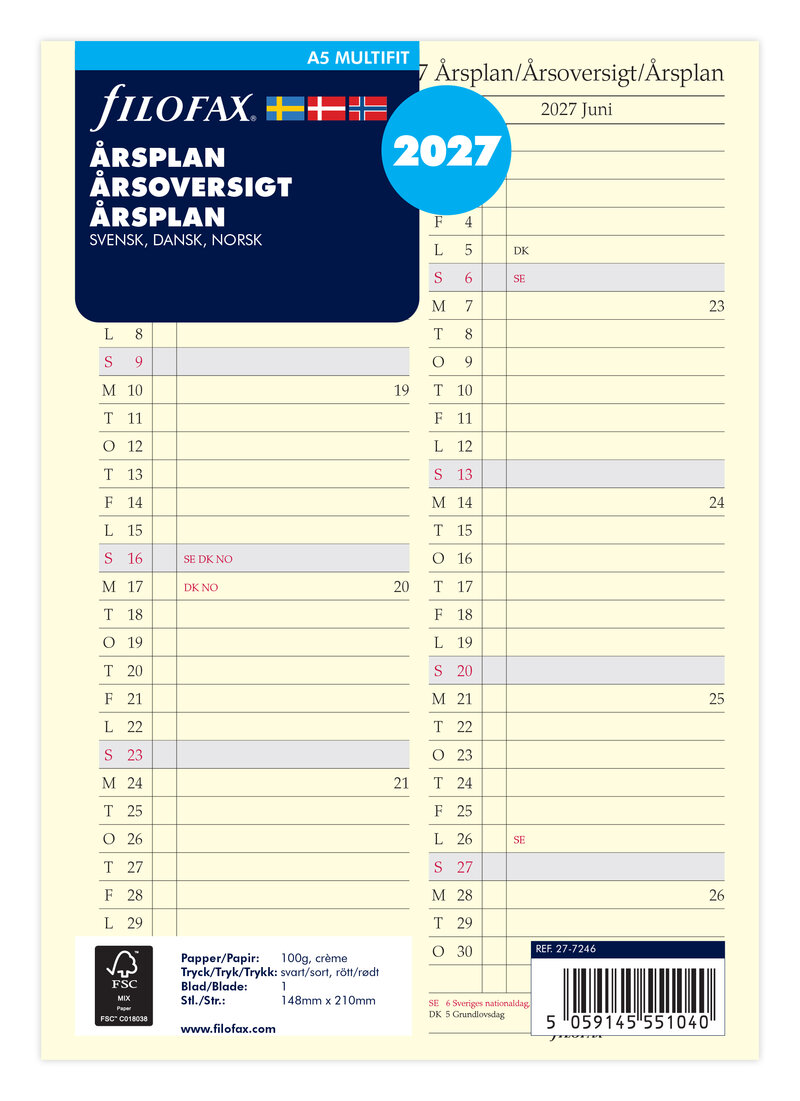 A5 Refill 2027 Årsplan