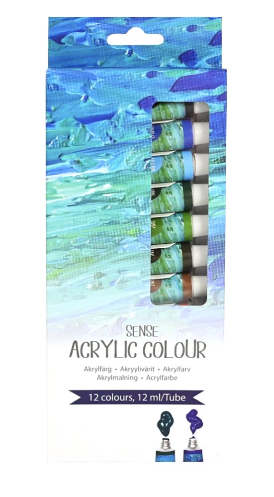 Akrylfärgset 12x12 ml