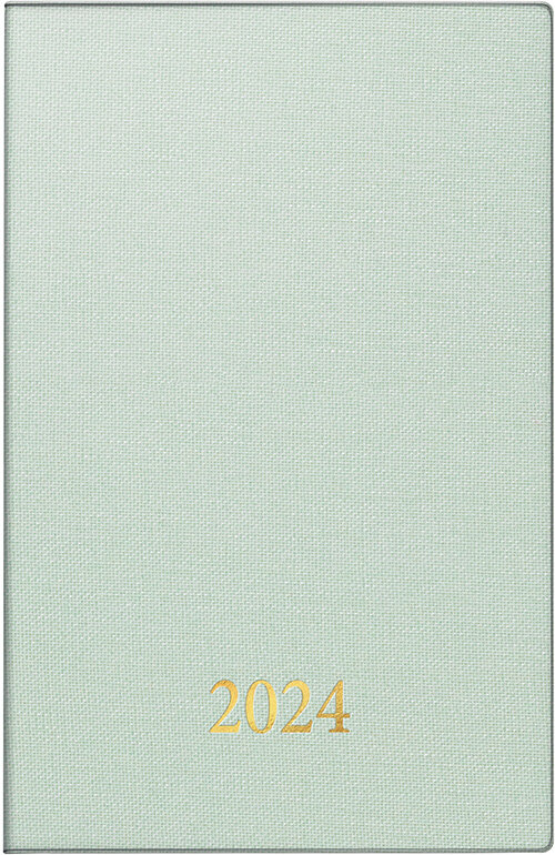 Kalender 2024 Fickdagbok Textil Turkos Wire-O FSC