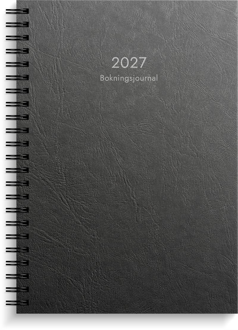 Bokningsjournalen 2027 svart kartong