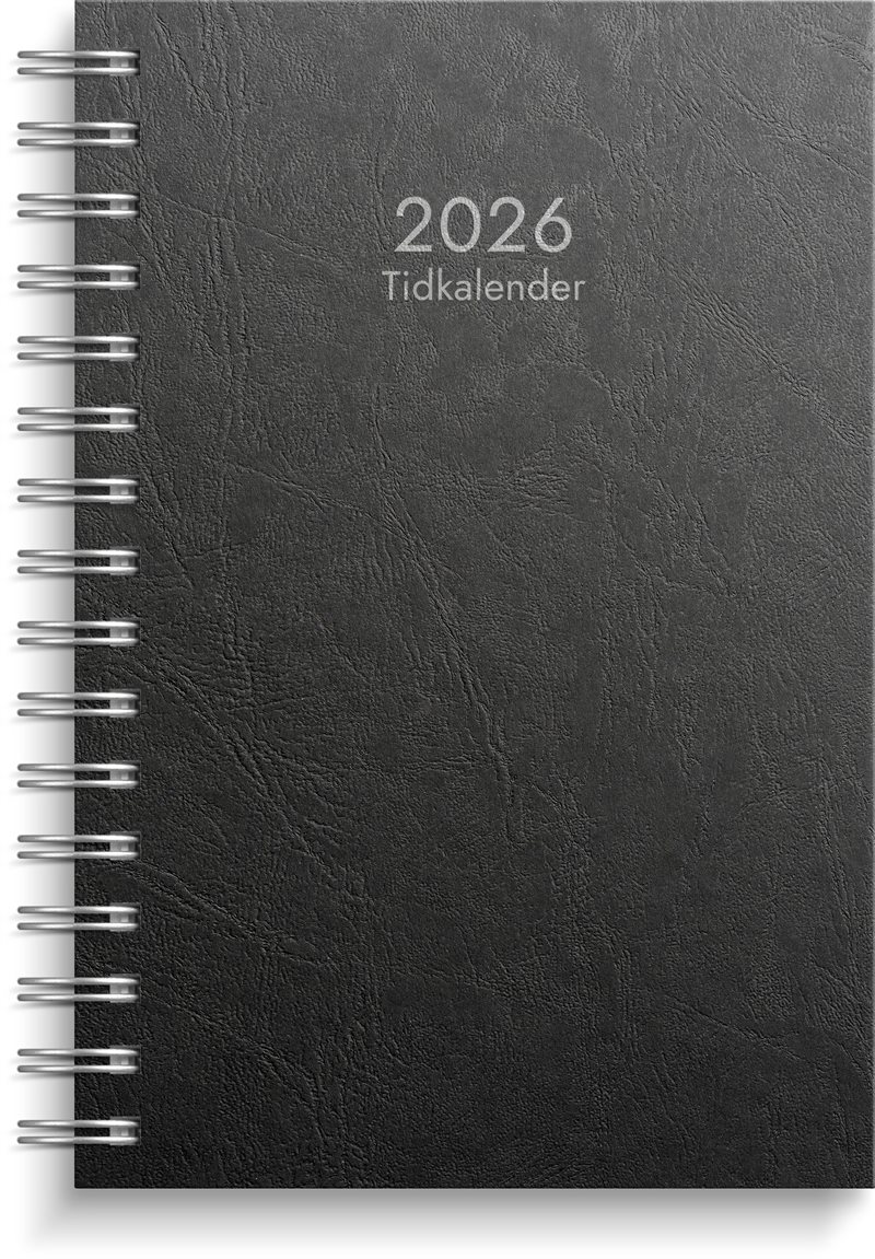 Kalender 2026 Tidkalender svart kartong