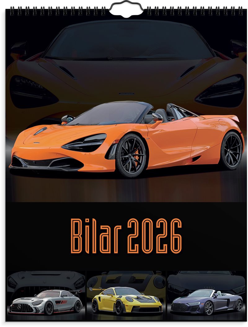 Väggkalender 2026 Bilar