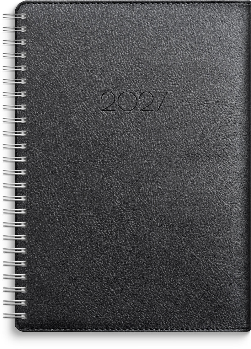 Kalender 2027 Business A5 Twist svart