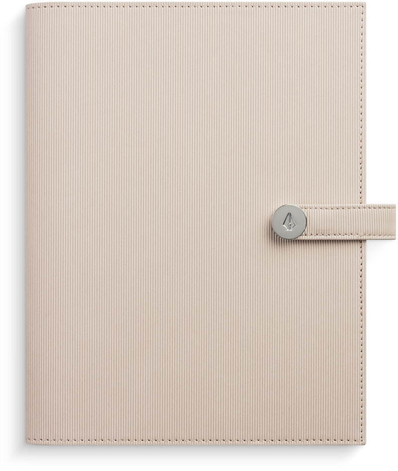 Stor Veckokalender 2027 beige konstläder