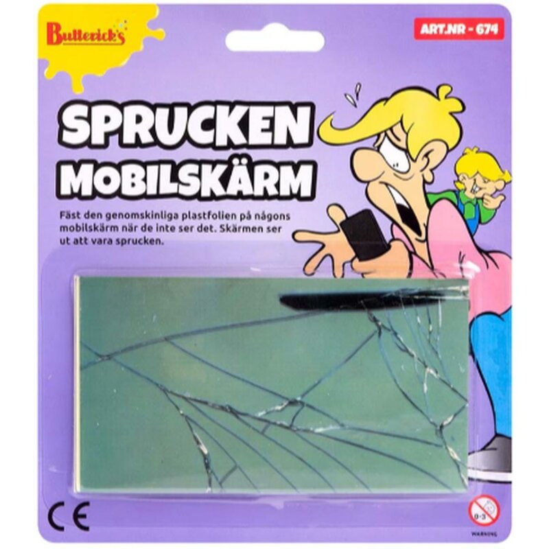 Sprucken mobilskärm  - Buttericks