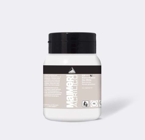 Akrylfärg Zinkvit Maimeri Acrilico 500ML