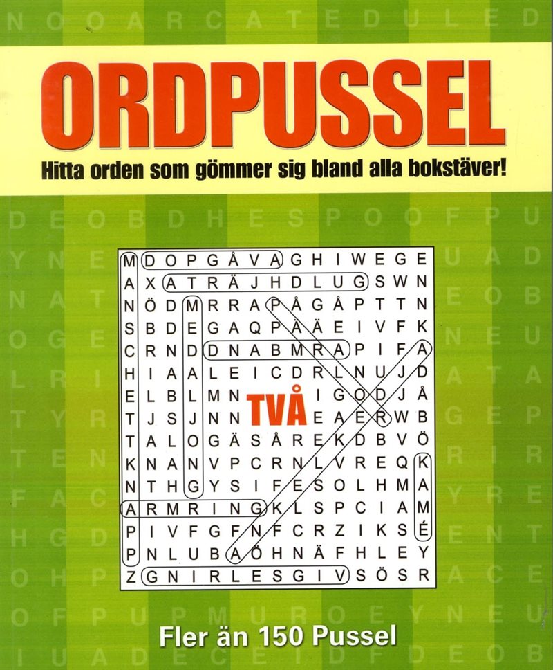 Ordpussel 2 : hitta orden som gömmer sig bland alla bokstäver!