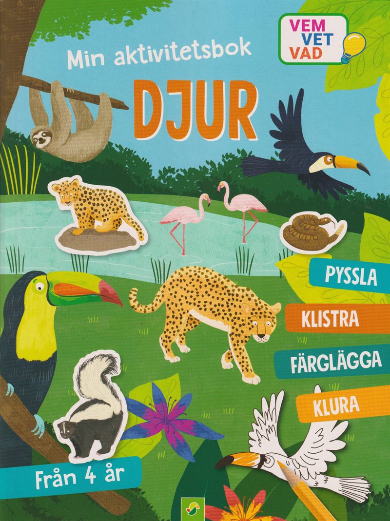 Min aktivitetsbok djur : med klistermärken