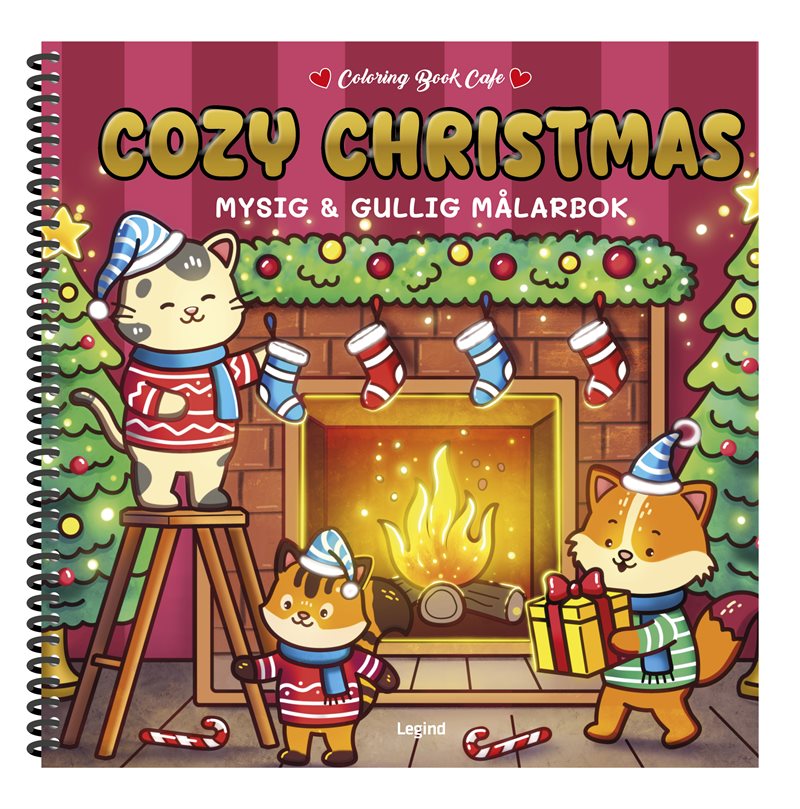Cozy Christmas Deluxe. Lyxig Cozy Coloring målarbok från Coloring Book Cafe