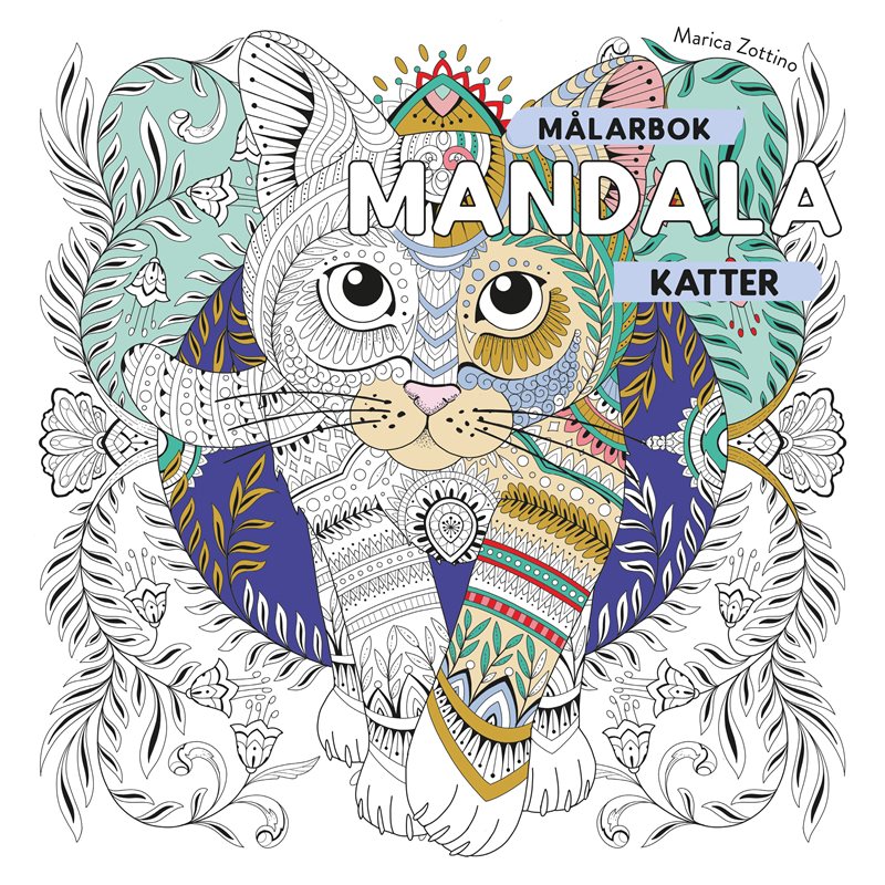 Målarbok mandala: katter