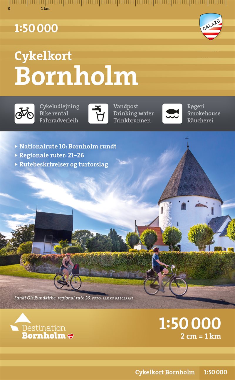 Cykelkarta Bornholm 1:50 000