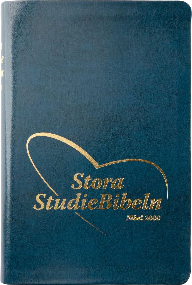 Stora StudieBibeln - Bonded leather Blå