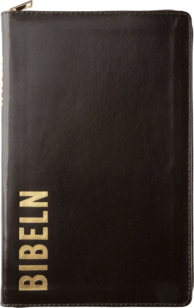 Bibel 2026 Slimline - Bonded leather Svart med dragkedja