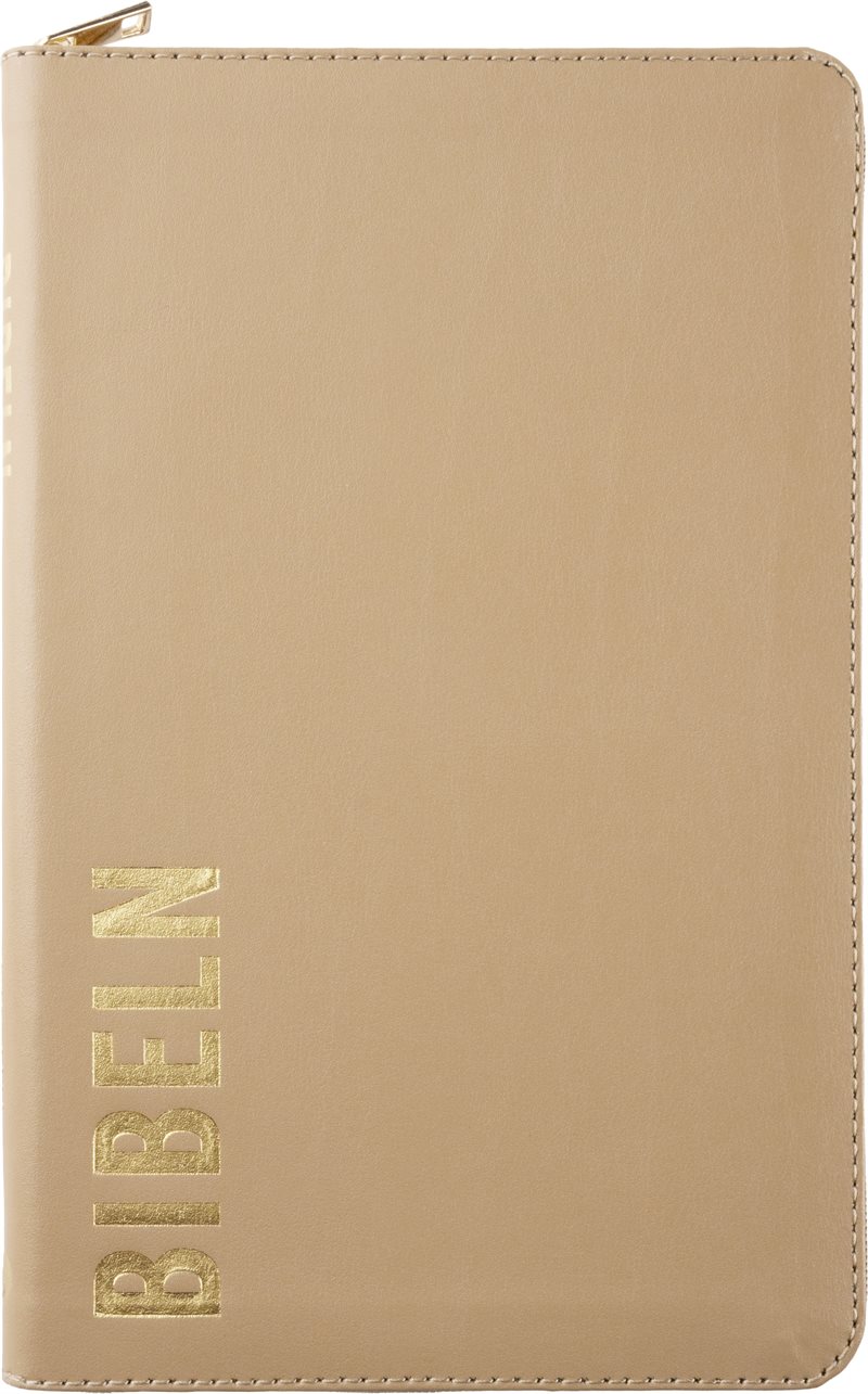 Bibel 2026 Slimline - Bonded leather Brun med dragkedja