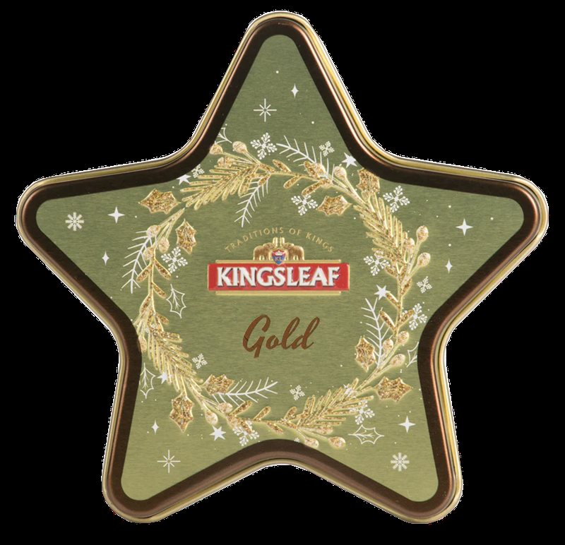 Te i metallburk X´mas STARLIGHT Collection Kingleaf GOLD