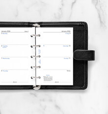 Filofax Dagbok Mini 2026 Vecka/Uppslag. Engelsk text