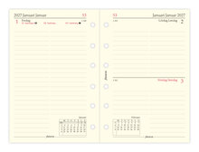 Filofax - Pocket Refill 2027 Dag/Sida