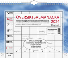 Kalender 2024 Översiktsalmanacka FSC