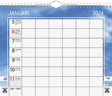 Kalender 2024 Översiktsalmanacka FSC
