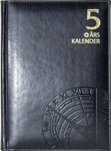 Kalender 2024 5-årsdagbok Svart