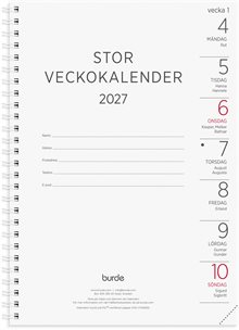 Stor Veckokalender 2027 refill