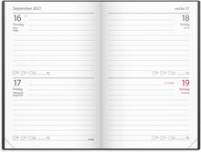 Kalender Stora Fick 2027 svart konstläder