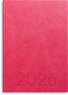 Kalender 2026 Weekly A5 rosa konstläder