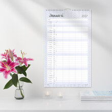 Familjekalender Pastell 2027 stickers