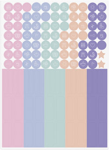 Familjekalender Pastell 2027 stickers