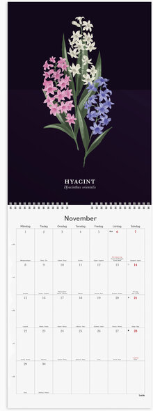 Väggkalender 2027 Illustrerad blomster