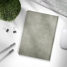 Kalender 2027 Business A5 Twist grå