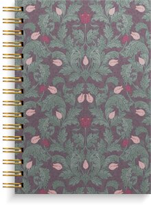 Notebook A5 burgundy flowers