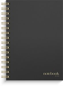 Anteckningsbok - Notebook - dotted A5 Black