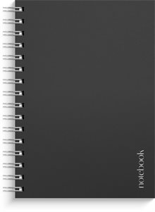 Anteckningsbok - Notebook - blank A5 Black
